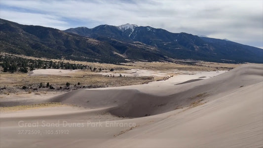 Breathtaking view of the Great Sand Dunes against the mountains